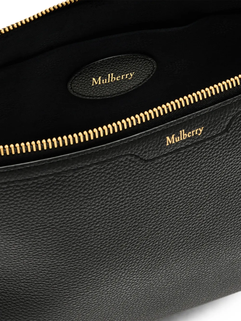 Mulberry Leren toilettas Zwart