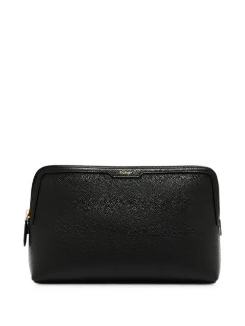 Mulberry grained leather wash bag