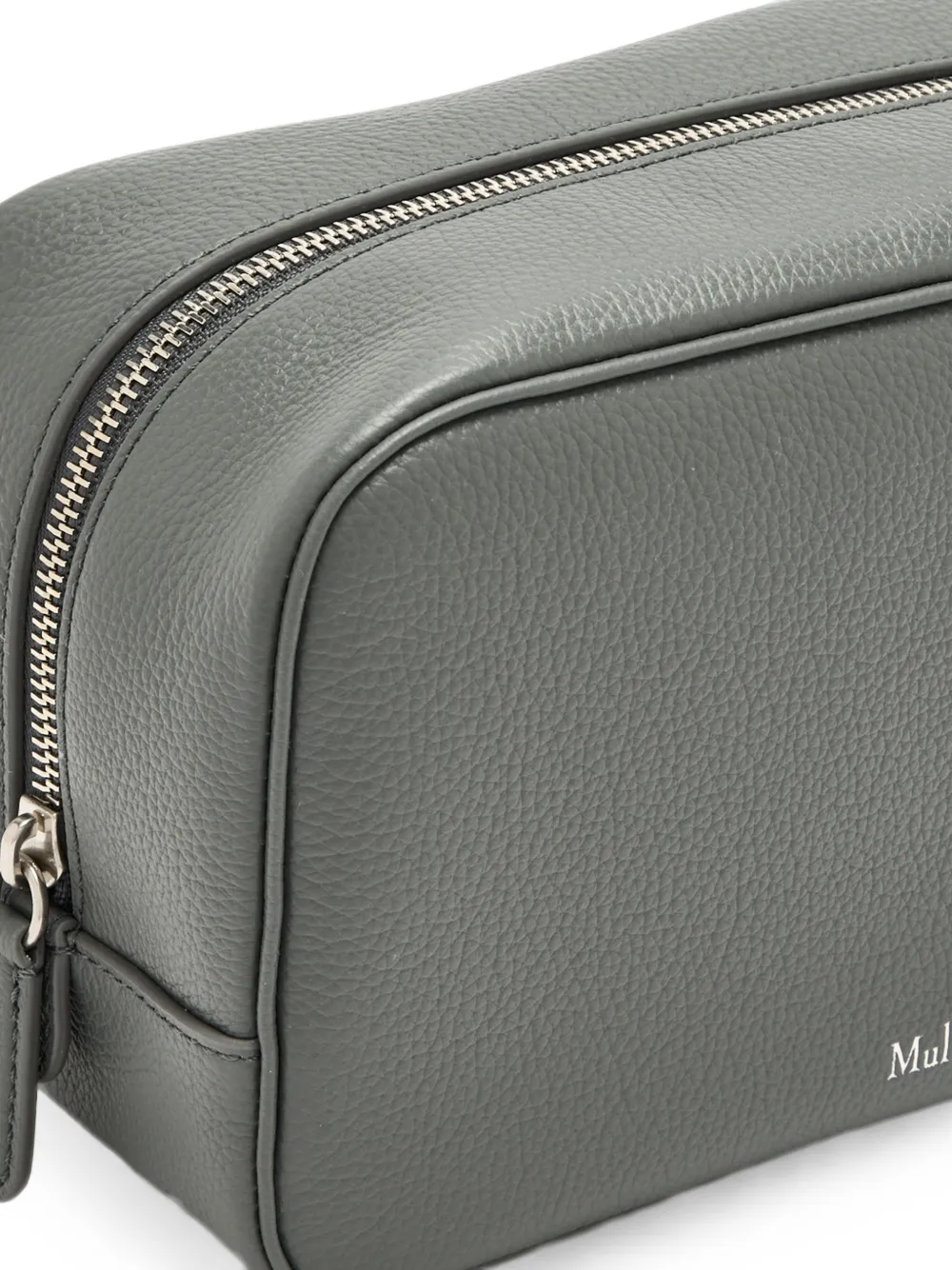 Mulberry Heritage leren toilettas met textuur Grijs