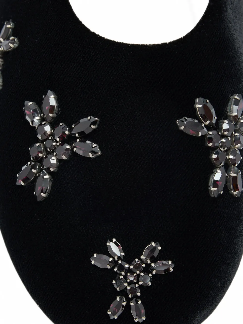 Simone Rocha embellished velvet ballet flats Zwart