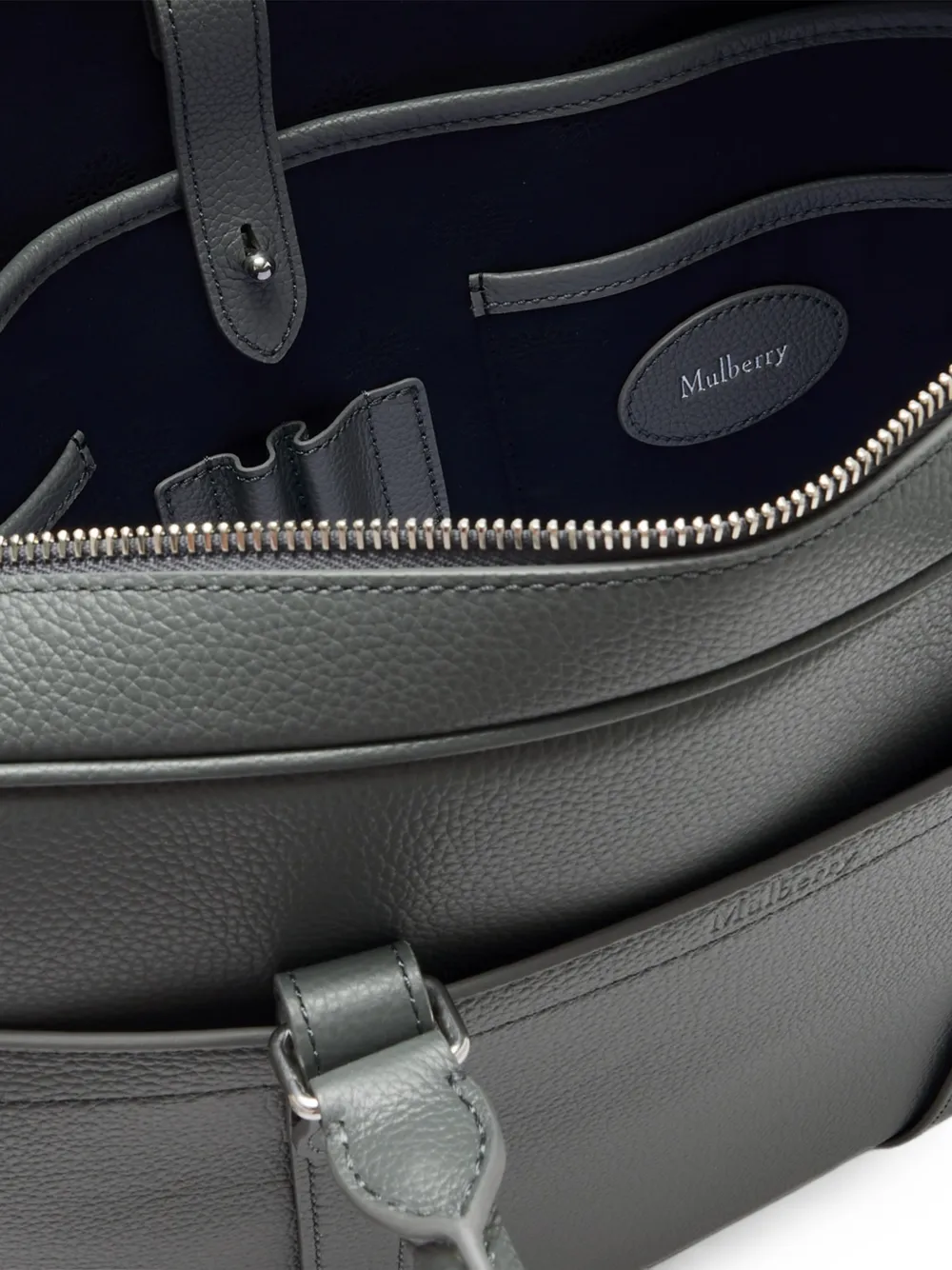 Mulberry Heritage leather briefcase Grijs