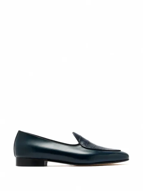 Edhen Milano Kensington crocodile-effect leather loafers