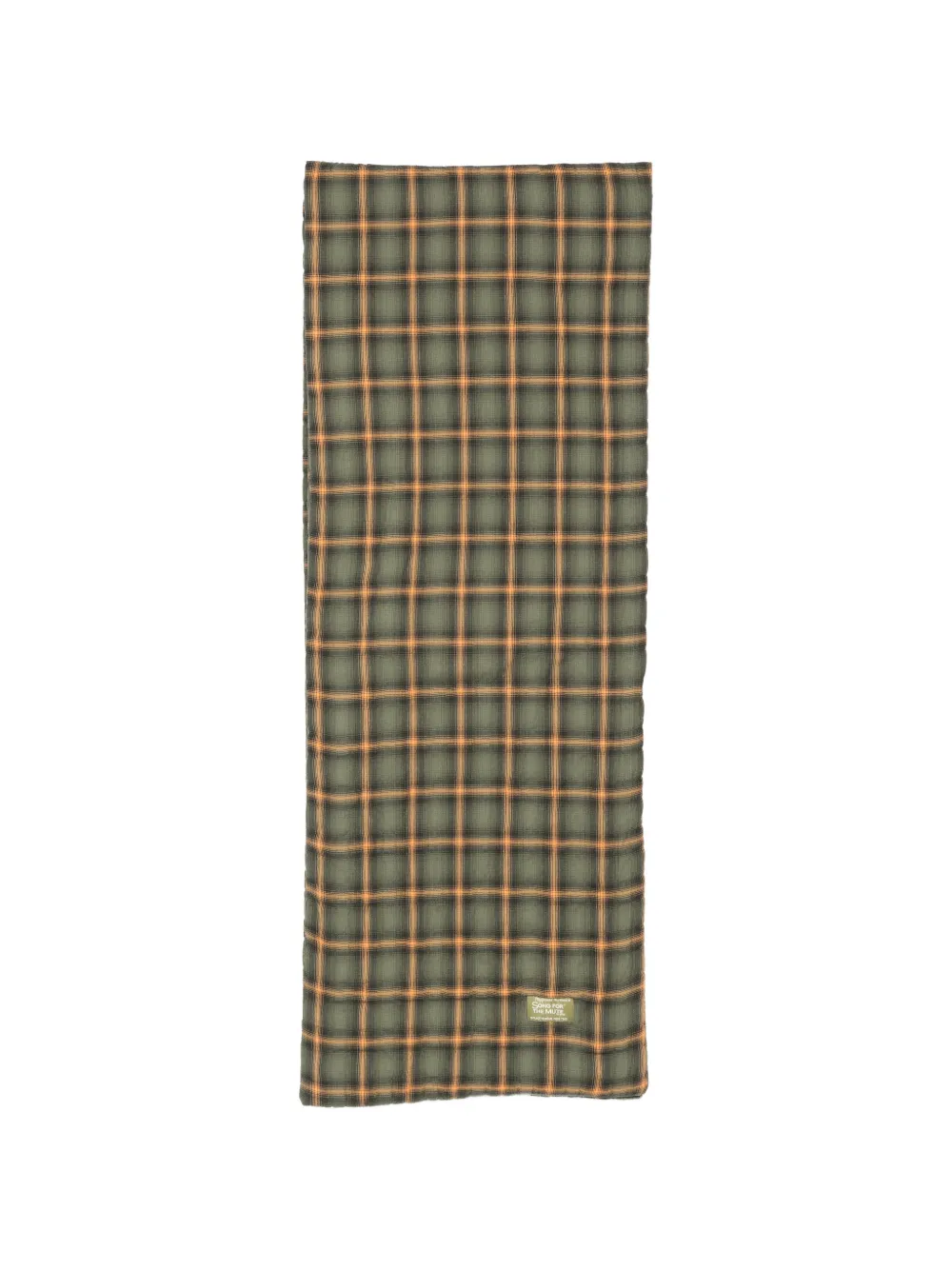 Song For The Mute check-pattern padded scarf - Green