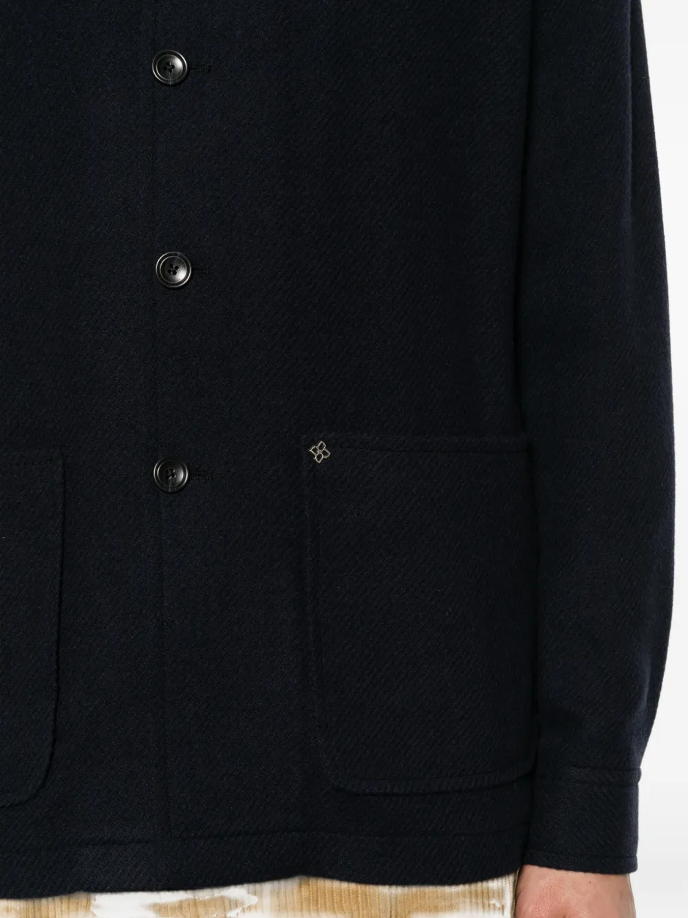 Tagliatore button-up mandarin-collar jacket Blauw
