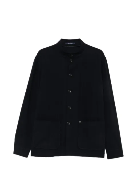Tagliatore button-up mandarin-collar jacket