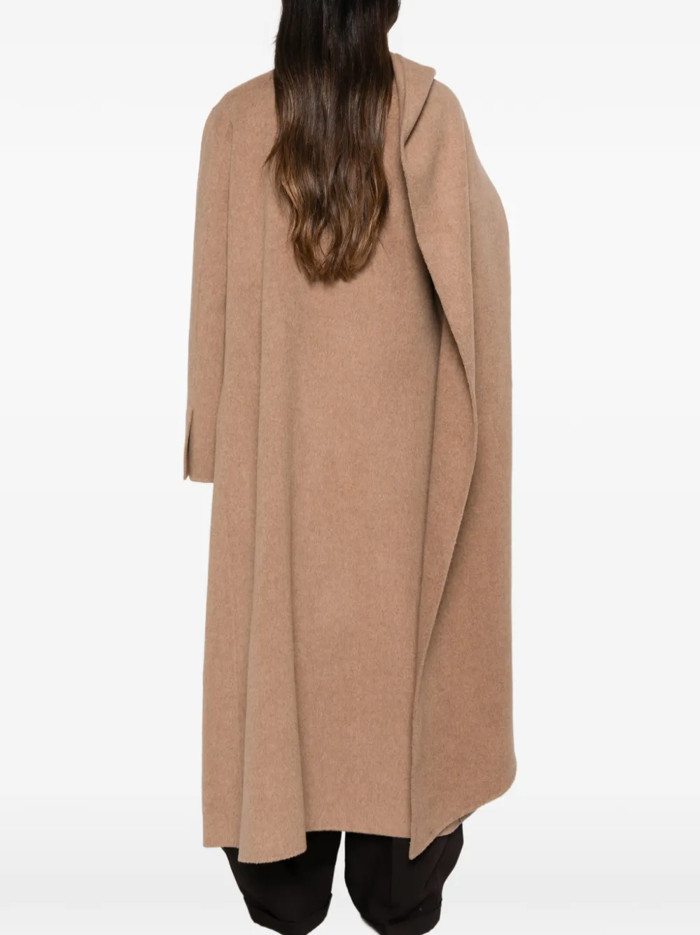 RUOHAN Jas met gedrapeerd vlak Beige