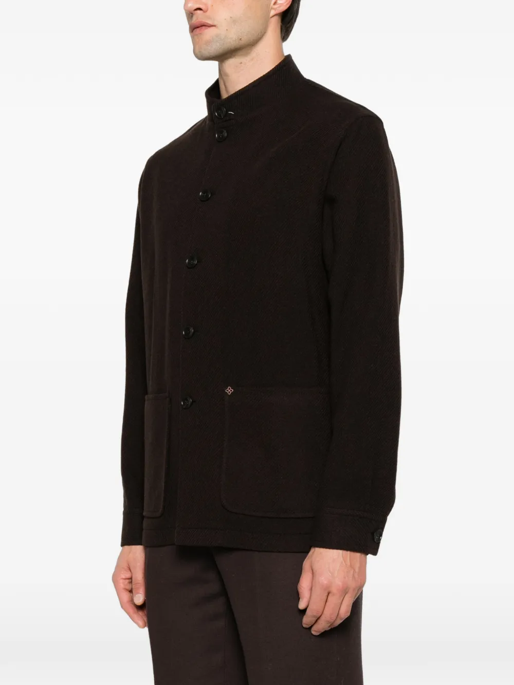 Tagliatore button-up mandarin-collar jacket Bruin