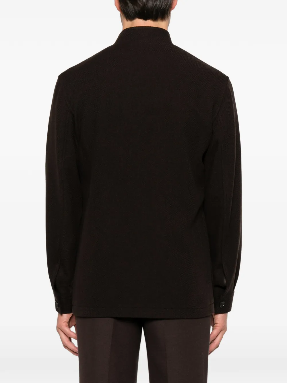 Tagliatore button-up mandarin-collar jacket Bruin