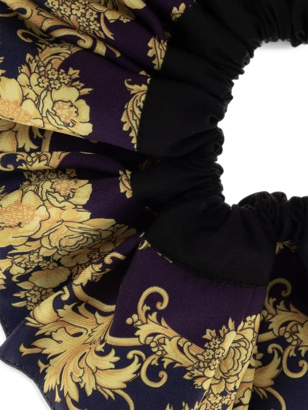 Versace Katoenen popeline scrunchie met print Paars
