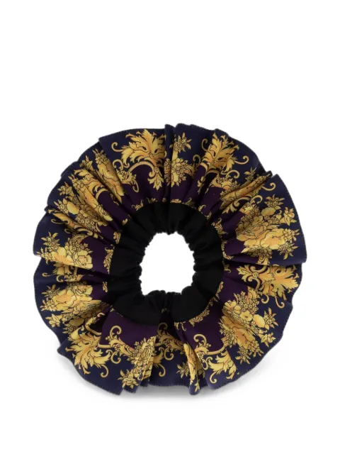 Versace printed cotton poplin scrunchie
