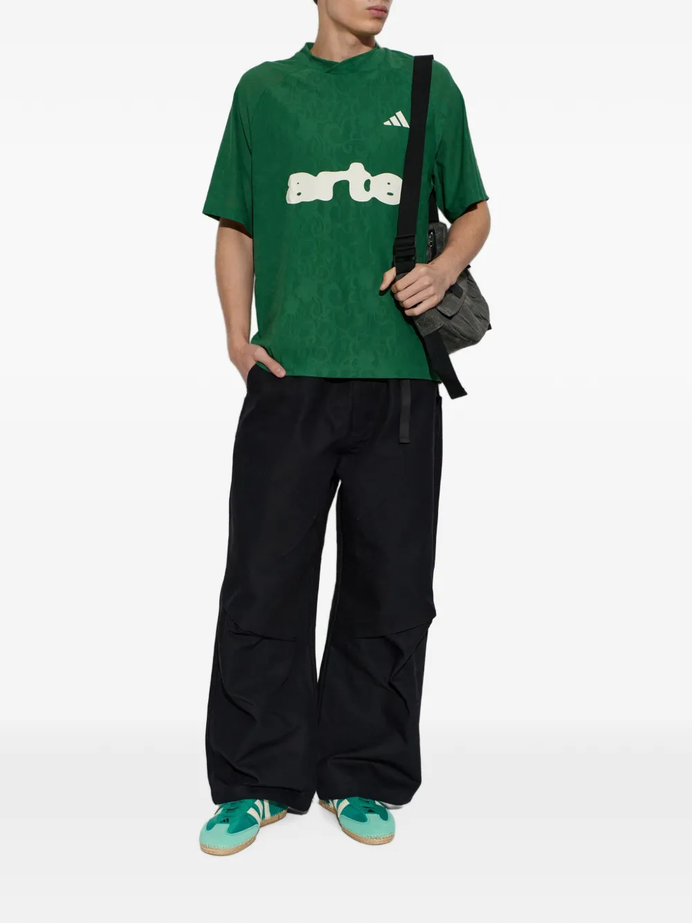 adidas x Equipment broek met wijde pijpen Zwart