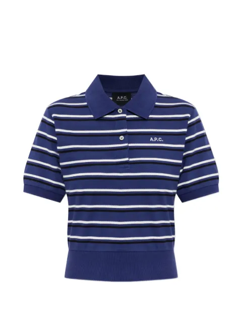 A.P.C. Oceane horizontal-stripe polo top