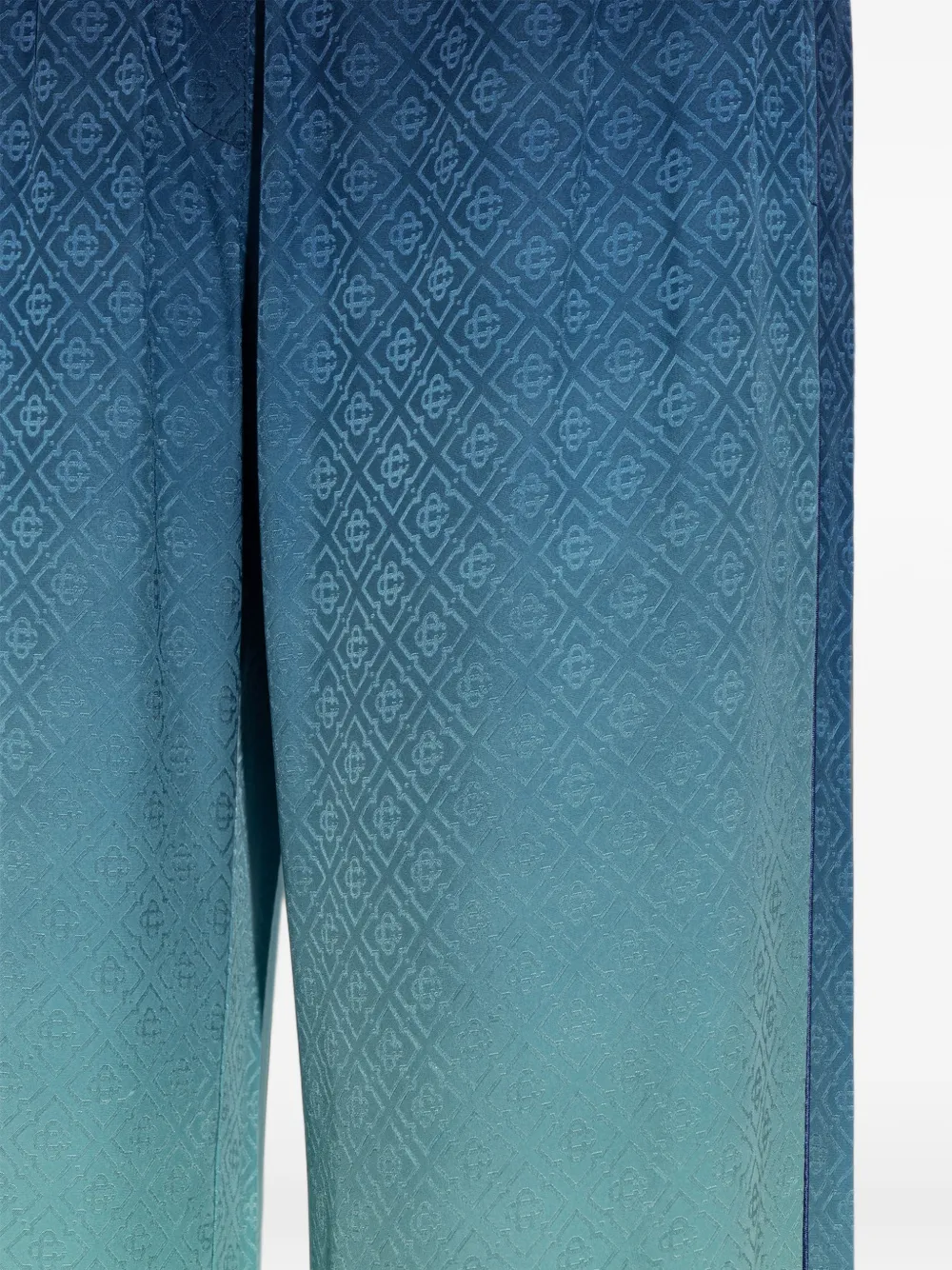 Casablanca Broek met monogram-patroon en kleurverloop Blauw