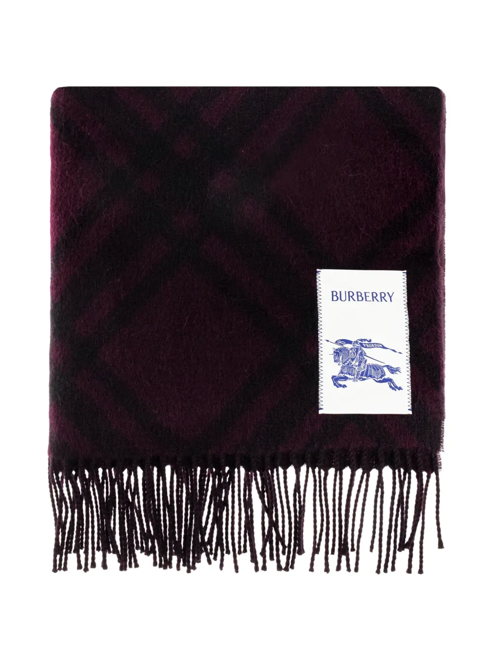 Burberry Check alpaca-wool scarf - Rosso