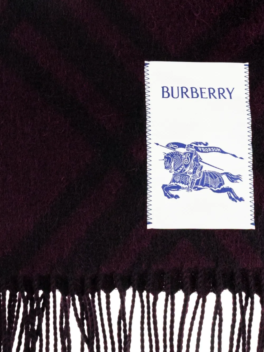 Burberry Geruite sjaal van alpacawol Rood