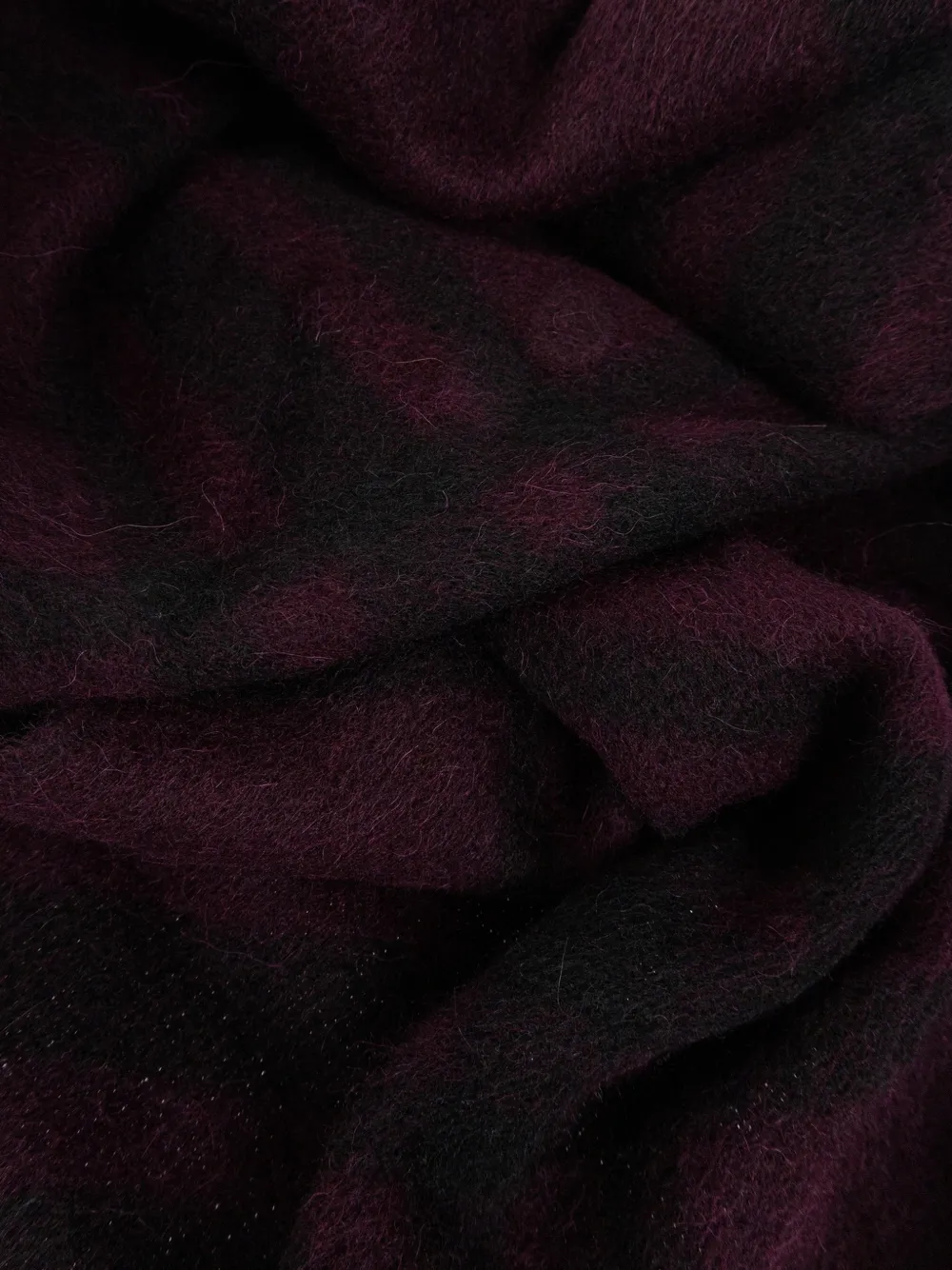 Burberry Geruite sjaal van alpacawol Rood