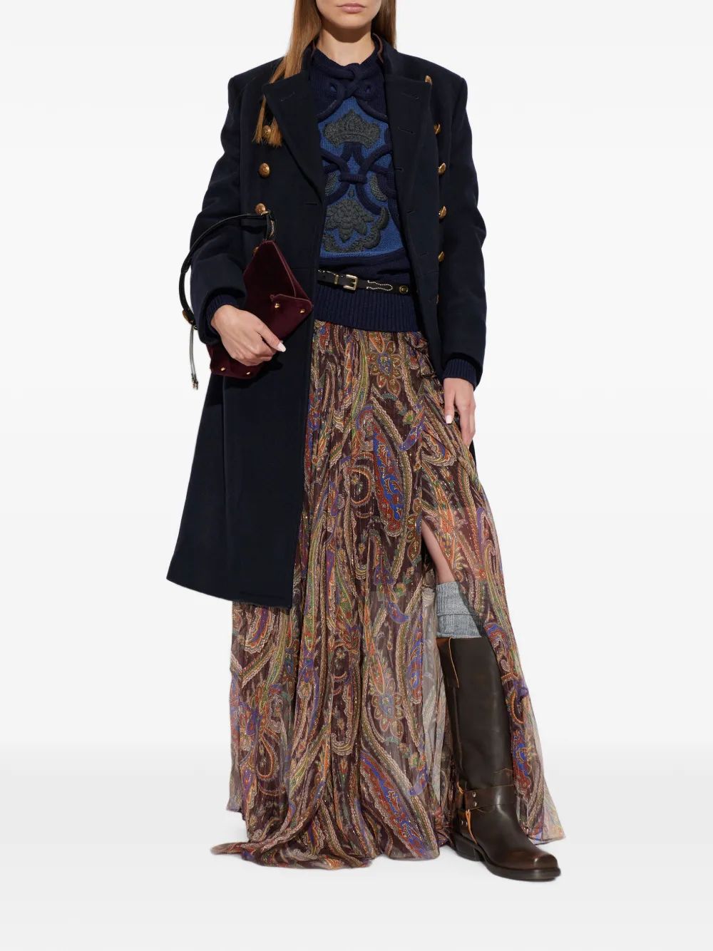 ETRO Trui met geborduurd vlak Blauw
