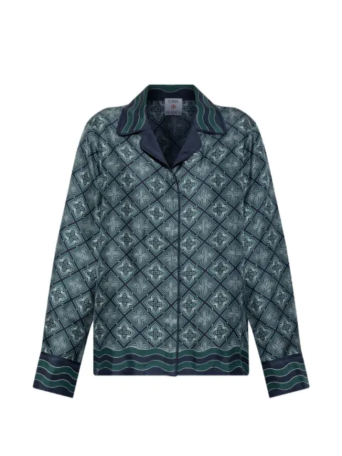 Casablanca camisa de seda con monograma estampado