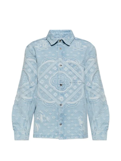 Casablanca Carpet long-sleeve denim shirt