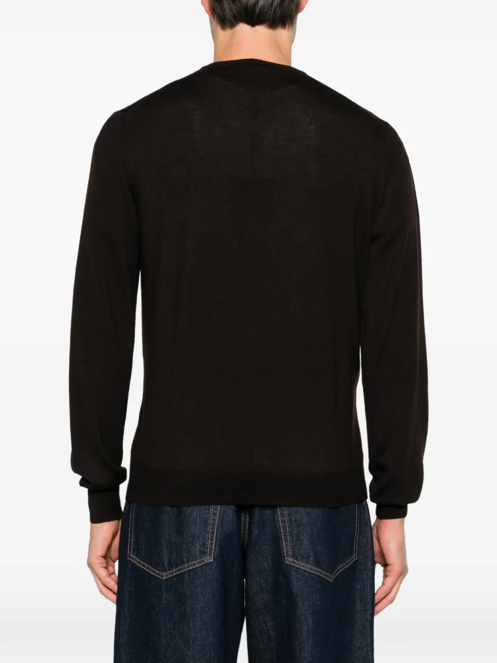 Tagliatore V-neck sweater Bruin