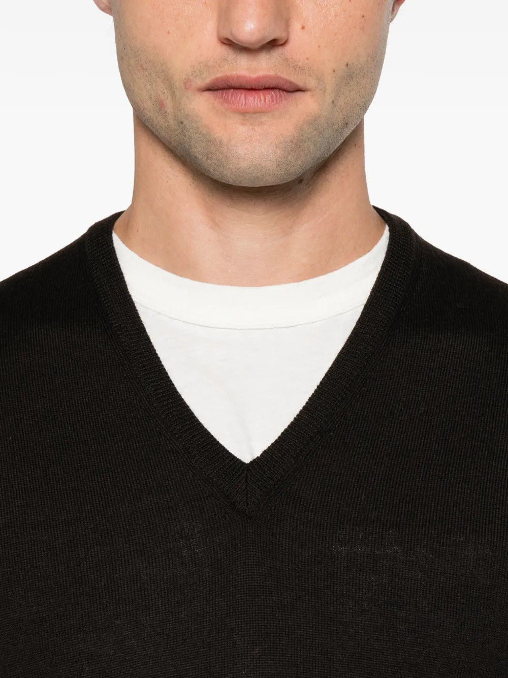 Tagliatore V-neck sweater Bruin