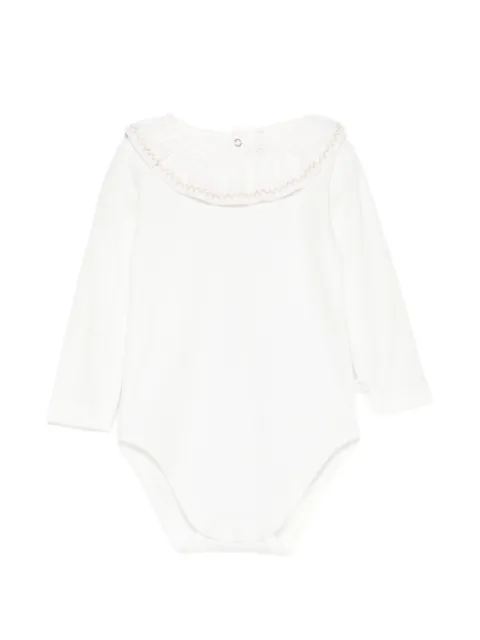 LARANJINHA embroidered ruffled bodysuit