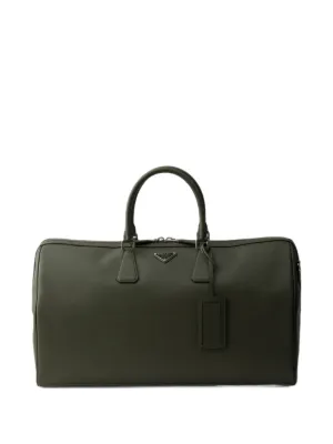 Prada サフィアーノレザー ボストンバッグ | ブラック | FARFETCH JP
