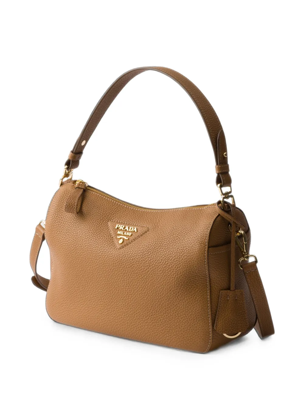 Prada Leren schoudertas Bruin