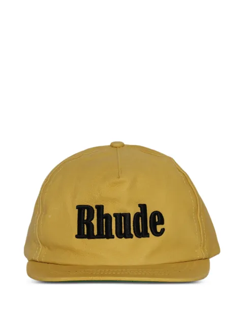 RHUDE Baseballkappe aus Leder mit Logo-Stickerei