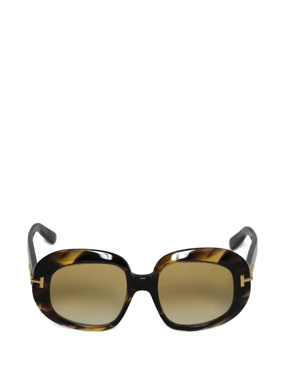 TOM FORD Icon tortoiseshell-effect round-frame sunglasses