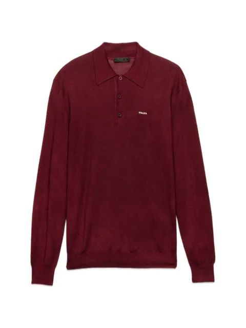 Prada wool and silk polo sweater