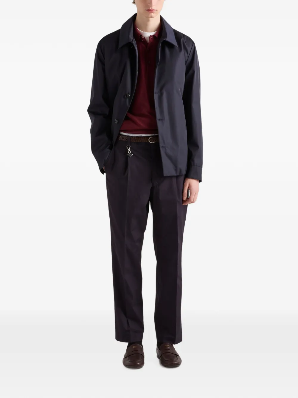 Prada Polotrui van wol en zijde Rood