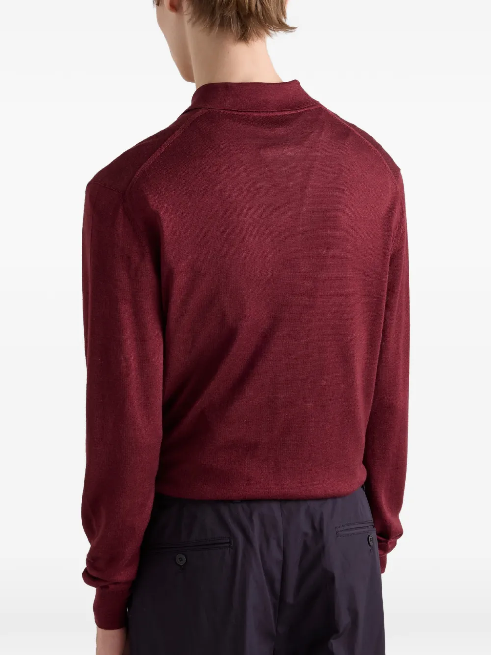 Prada Polotrui van wol en zijde Rood