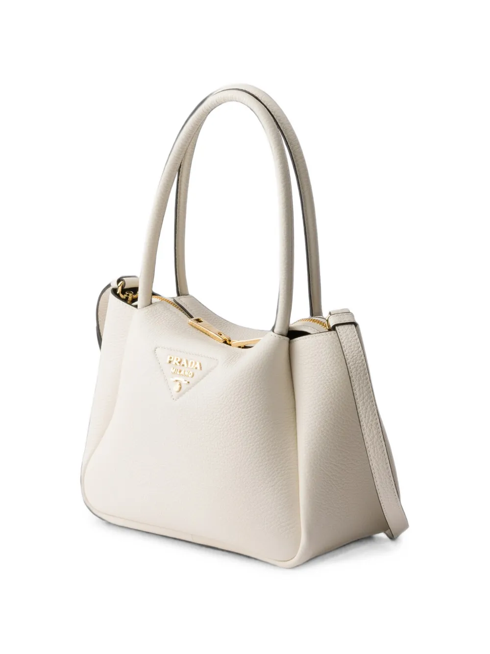 Prada Liaison kleine leren handtas Beige