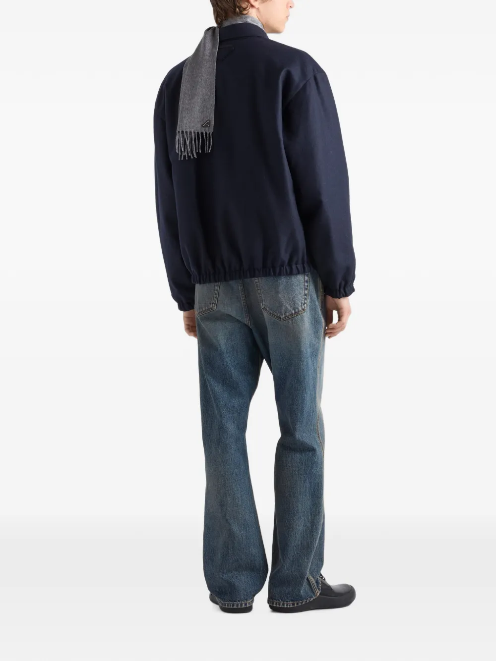 Prada Re-Wool jack Blauw