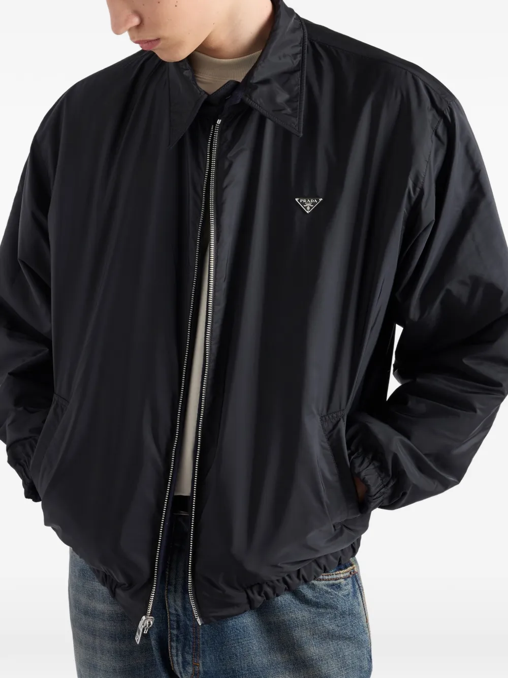 Prada Re-Wool jack Blauw