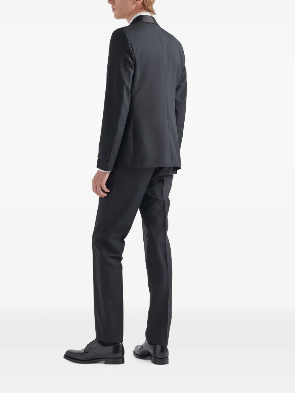 Prada single-breasted wool and mohair tuxedo Zwart