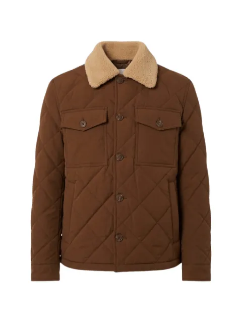 Moncler contrast-collar quilted jacket