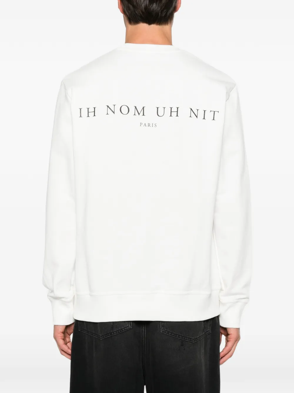 Ih Nom Uh Nit Trui met grafische print en logo-print Wit