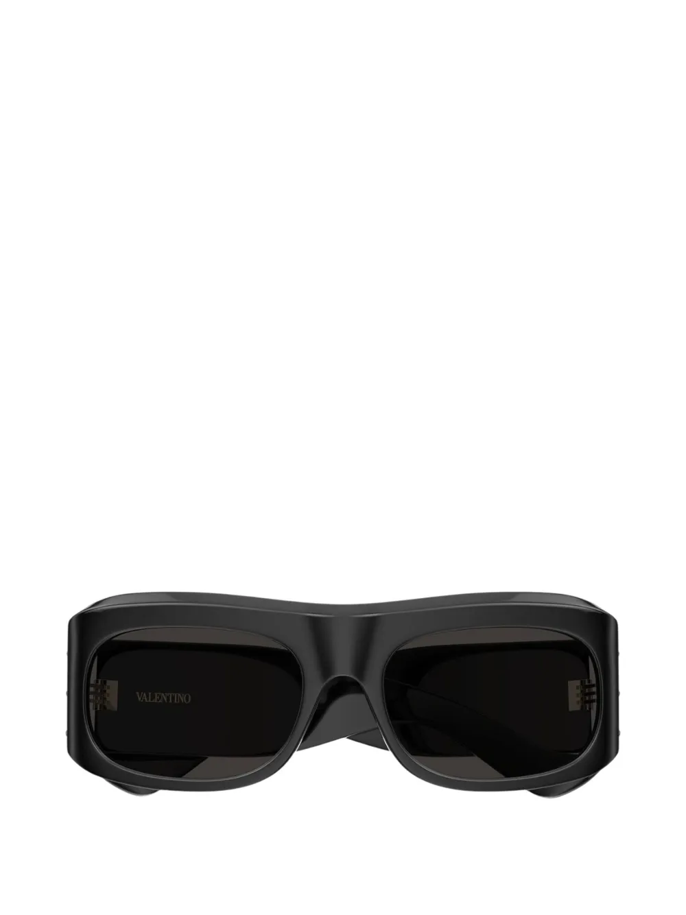 VALENTINO GARAVANI EYEWEAR Zonnebril met rechthoekig montuur en studs Zwart