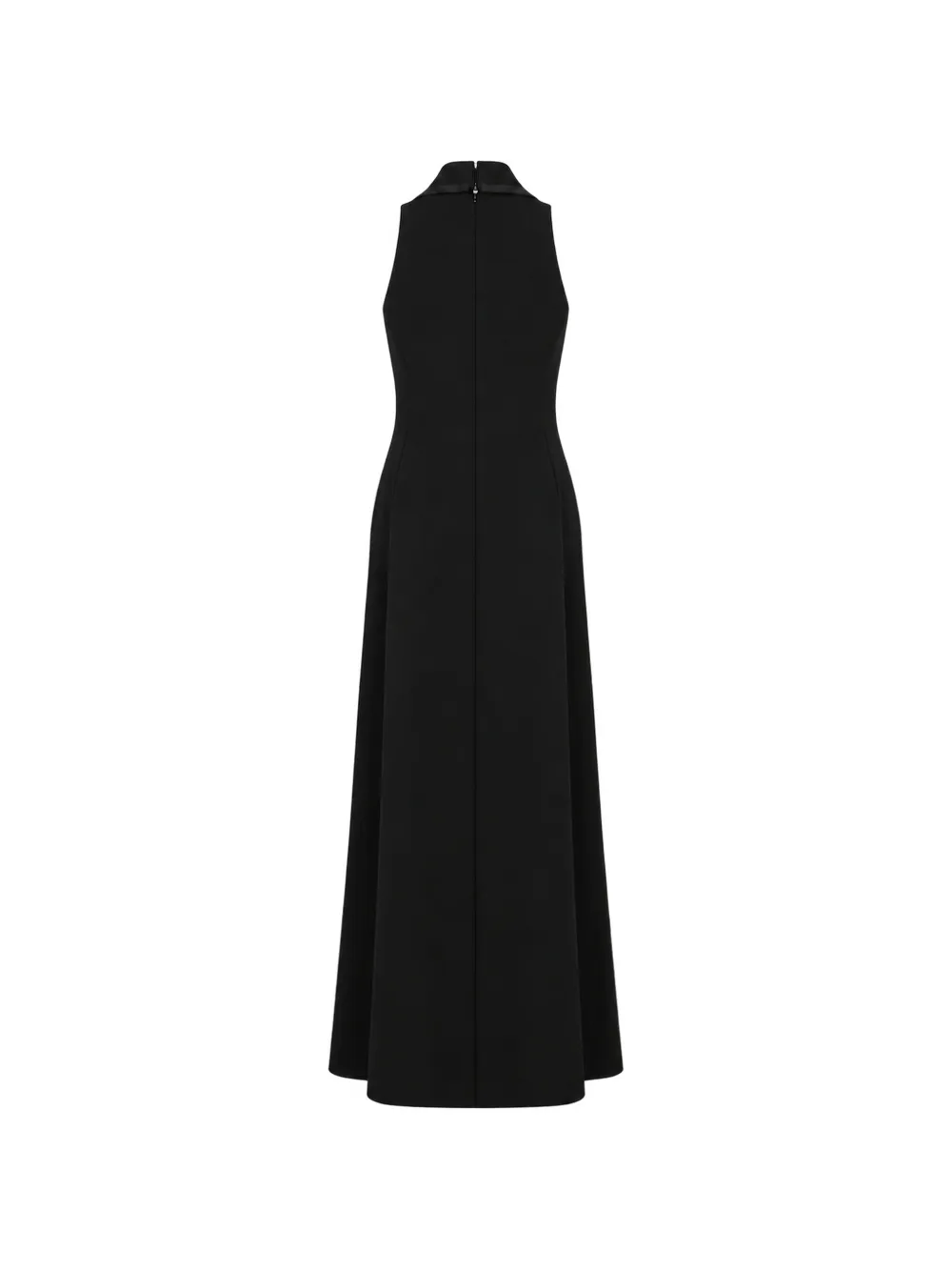 Elisabetta Franchi Red Carpet dress in lightweight crêpe fabric with embroideries Zwart
