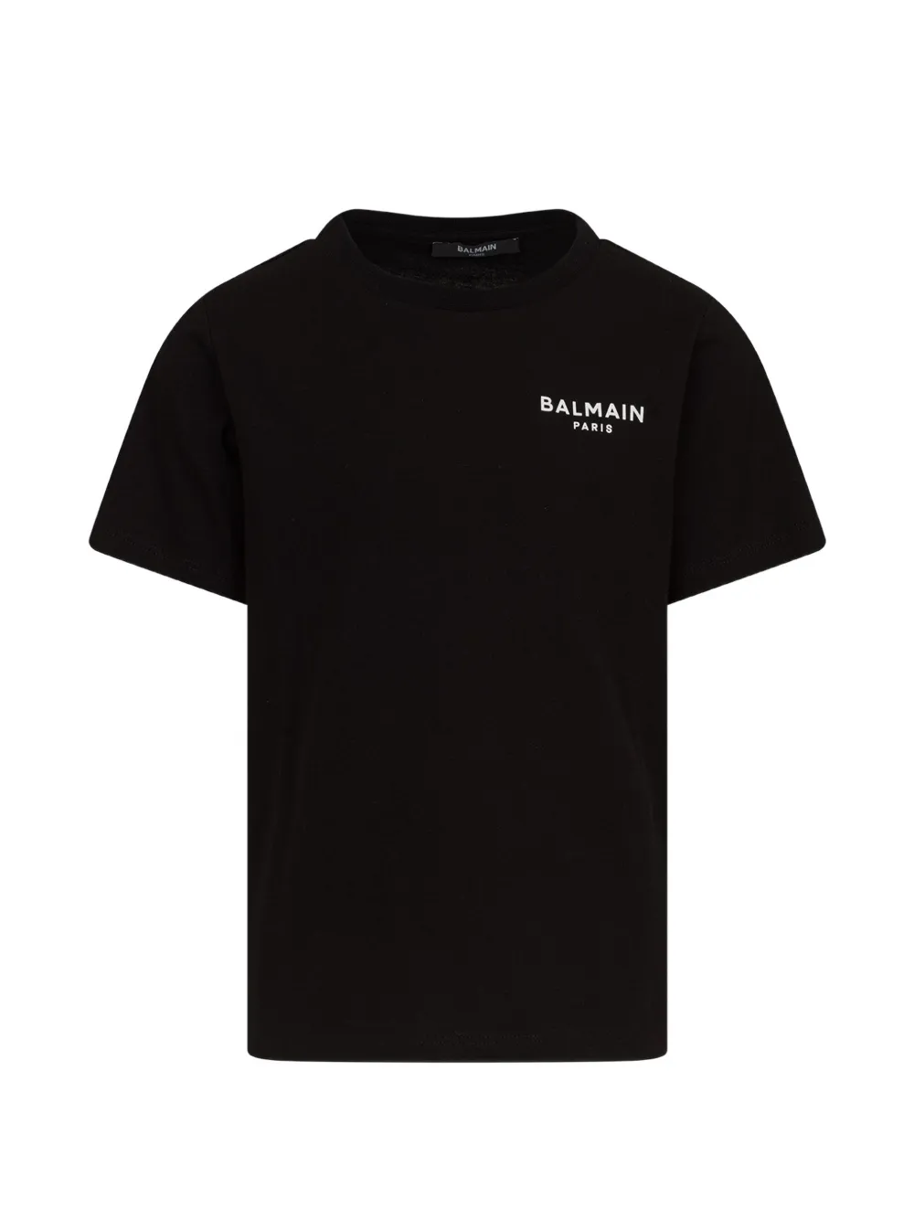 Balmain Kids logo-print T-shirt Zwart