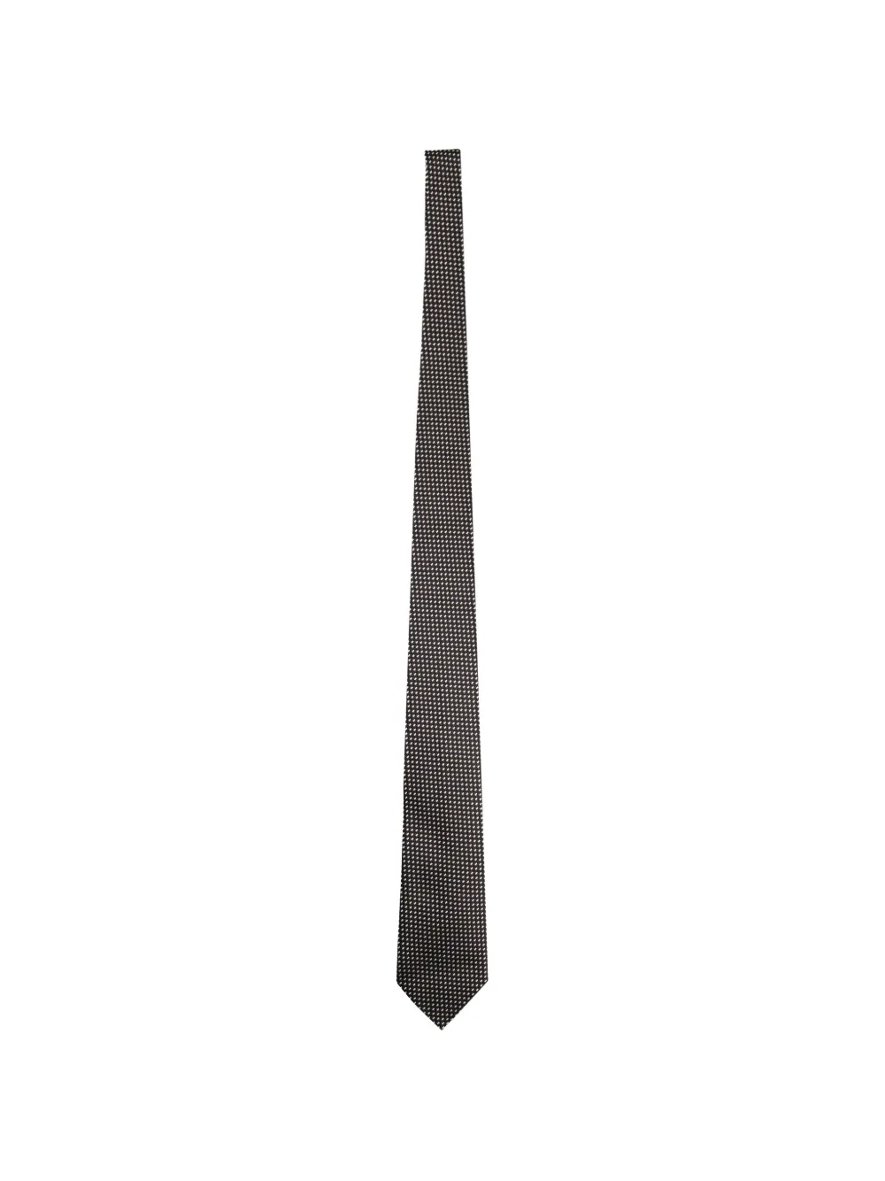 Zegna geometric-print tie Zwart