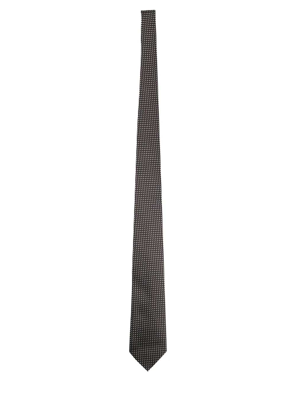 Zegna geometric-print tie Zwart