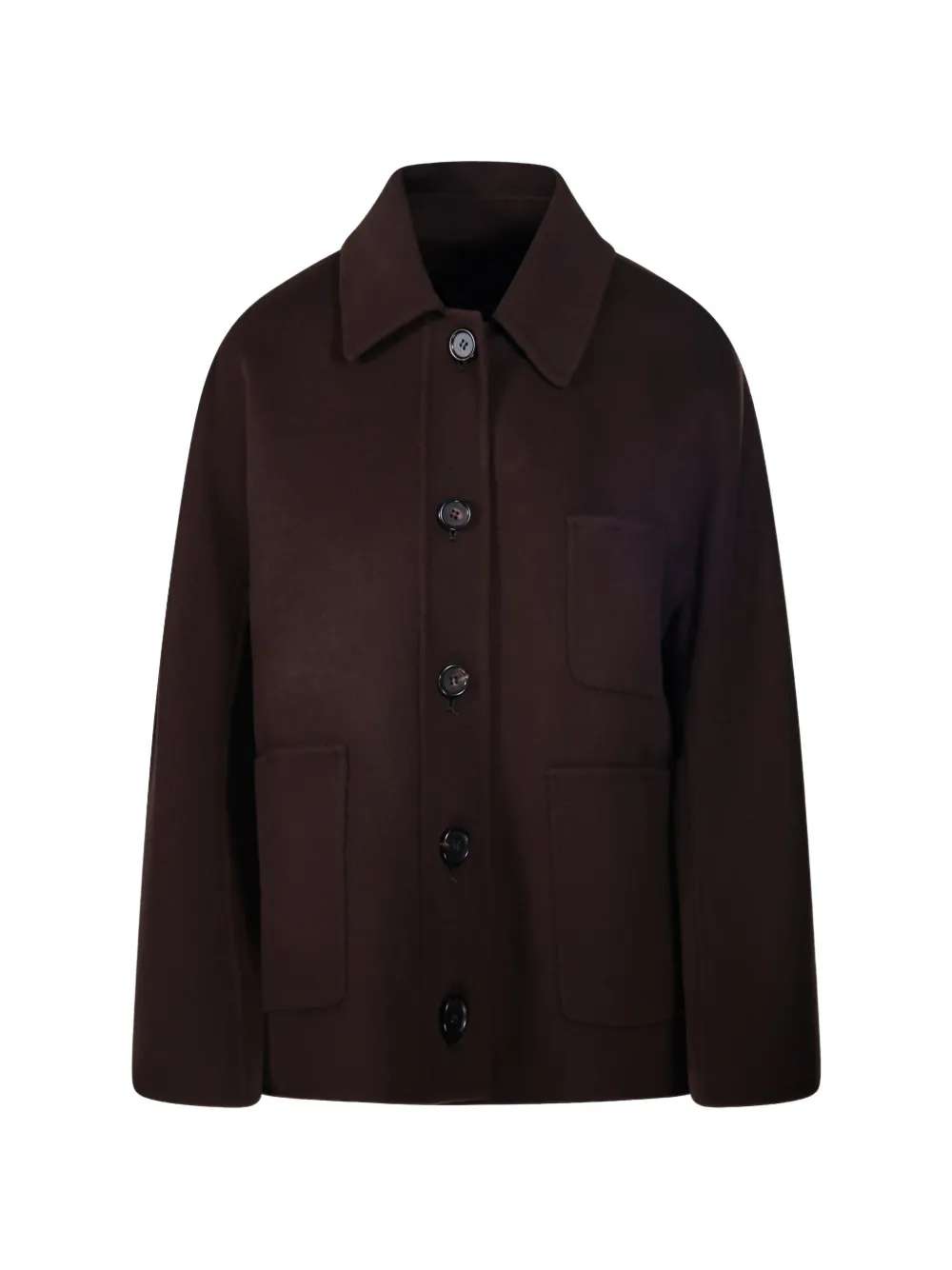 'S Max Mara button-up patch-pocket jacket - Marrone