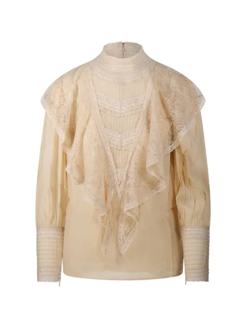 ZIMMERMANN lace-trimmed ruffled blouse