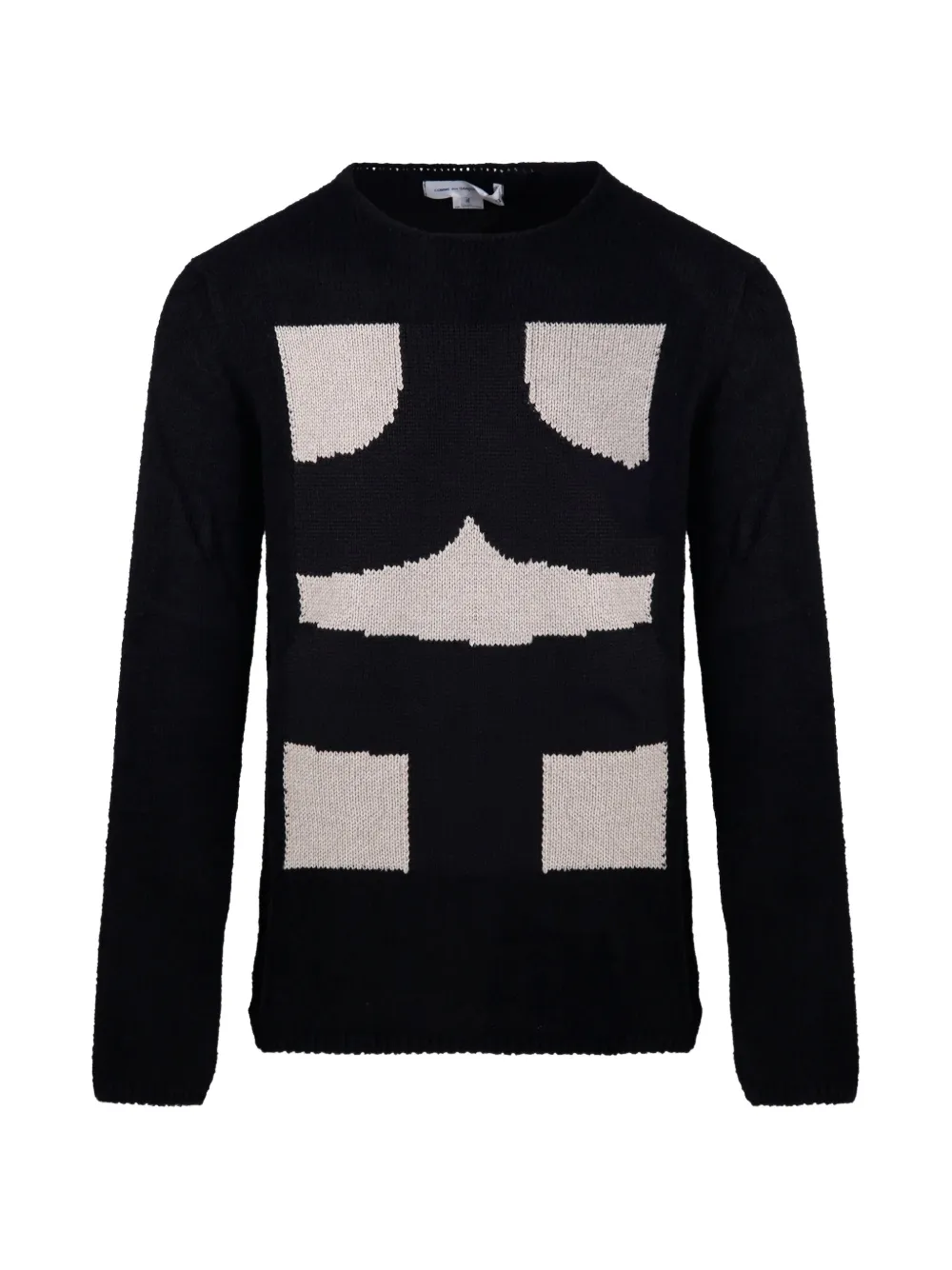 Comme Des Garçons Shirt pull en maille intarsia - Noir Comme Des Garçons Shirt pull en maille intarsia - Noir
