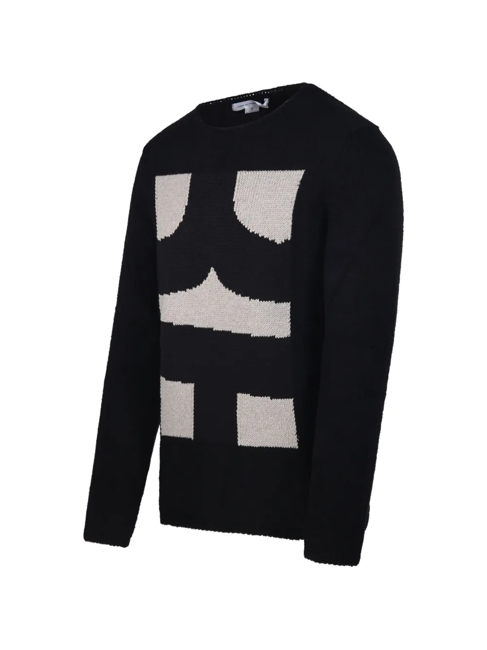 Comme Des Garçons Shirt intarsia-knit sweater Zwart