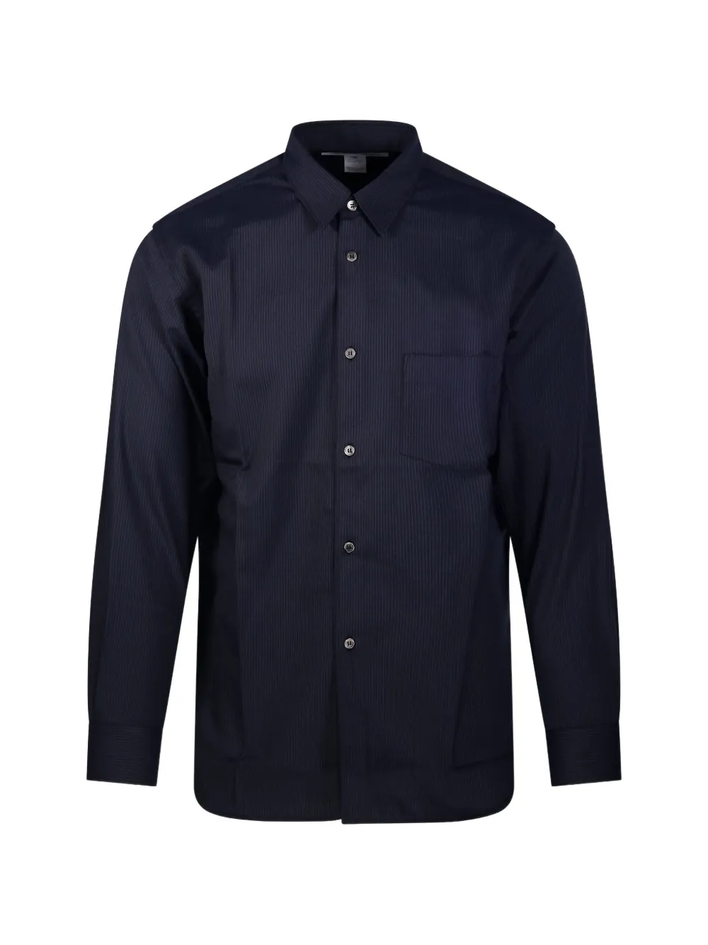 Comme Des Garçons Shirt pinstripe-pattern cotton shirt Blauw