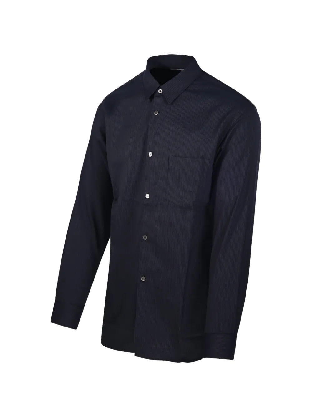 Comme Des Garçons Shirt pinstripe-pattern cotton shirt Blauw